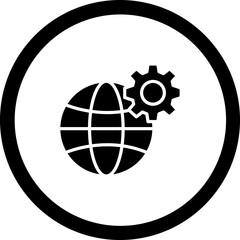 Wall Mural - global service vector icon design