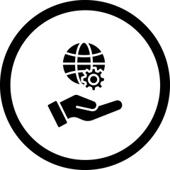 Wall Mural - global service vector icon design