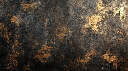 Poster - Dark grunge textured background with gold accents