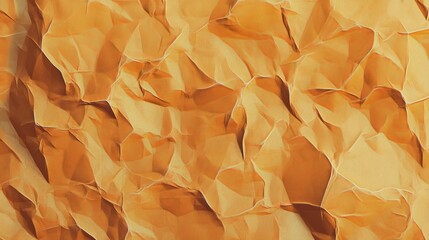 Poster - Abstract background of crumpled paper.  Golden, orange, and brown tones.