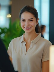 Wall Mural - Businesswoman Posing for Professional Portrait