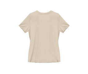 Wall Mural - natural beige blank tee shirt waist wear, women template mockup back view