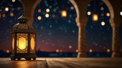 Wall Mural - christmas lantern in the night