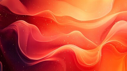 Poster - Abstract red and orange fluid art background