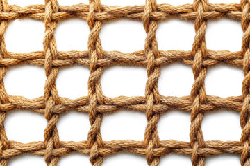 fench made from rope mesh isolate on white