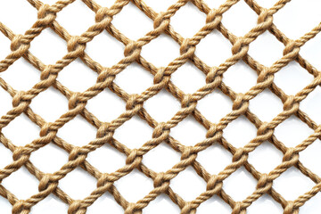 fench made from rope mesh isolate on white