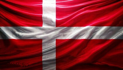 Wall Mural - waving and shining denmark flag texture background 