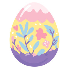 Wall Mural - easter egg illustration easter pastel vector