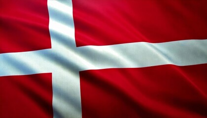 Wall Mural - waving and shining denmark flag texture background 