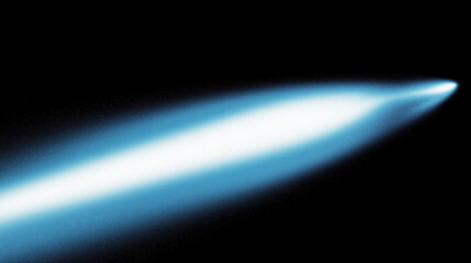 Aufkleber - Abstract blue beam of light on a dark black background with a grainy texture and blurred details, creating a mysterious and hazy atmosphere. Conceptual design for futuristic, digital, and sci-fi theme