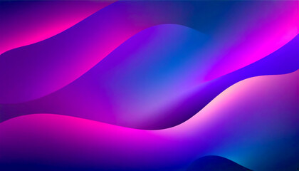 Wall Mural - vibrant waves of color flow through a digital landscape at night