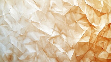 Poster - Abstract background with beige and brown crumpled paper texture.