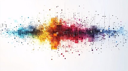 IT business concept with internet software development, showcasing coding and tech elements in a modern vector illustration on a white background.