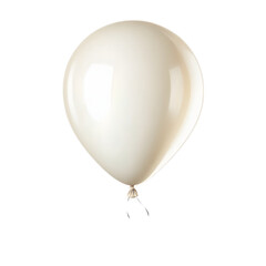 Wall Mural - white beige balloon isolated on transparent background cutout
