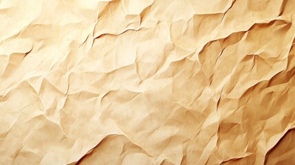 Poster - High resolution image of crumpled beige paper. Perfect for backgrounds and textures.