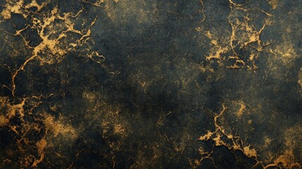 Poster - High resolution image of black marble with gold veins. Perfect for backgrounds, design, and textures.