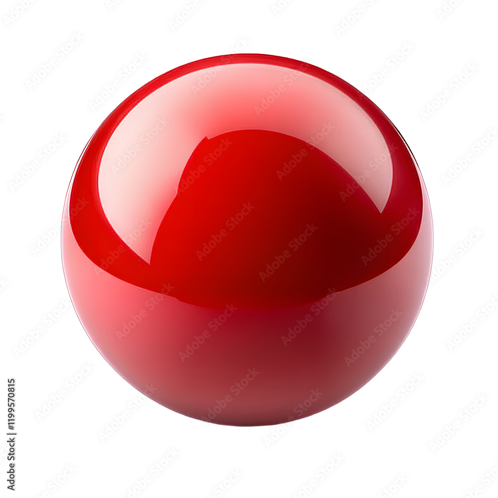red glass sphere 3d icon isolated on transparent background cutout ...