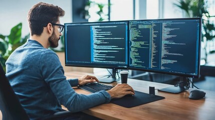 Coding and cyber security: A glimpse into an office setting.