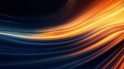 Aufkleber - Abstract fiery orange and blue waves background