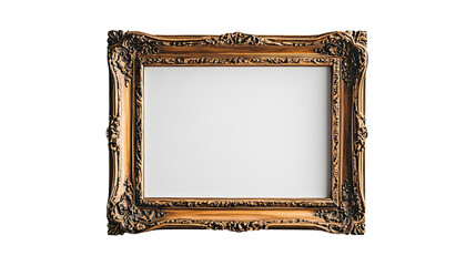 Ornate Gold Frame: A classic ornate gold picture frame with intricate details and a soft, golden hue, perfect for showcasing artwork or personal memories.