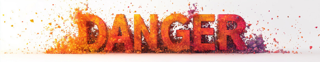 a banner of the word danger