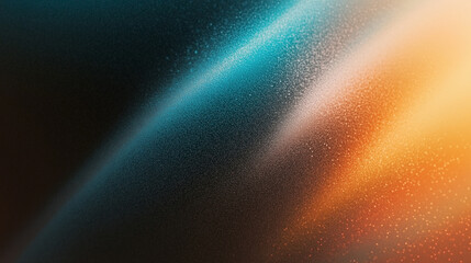 Poster - Abstract gradient background with blue, brown, and orange tones featuring grainy texture and soft lines for digital design, print, or wallpaper. High-detail, ultra-realistic vector illustration inspir