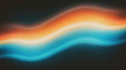 Poster - Abstract gradient background with blue, brown, and orange tones featuring grainy texture and soft lines for digital design, print, or wallpaper. High-detail, ultra-realistic vector illustration inspir