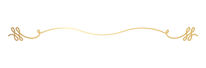 Wall Mural - png elegant gold decorative divider illustration on transparent background