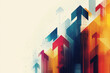 © Martinesku - Creative abstract upward arrows background, target and goal concept. Multi exposure with copy space
