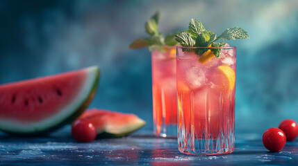 Wall Mural - Watermelon Mint Lemonade