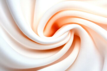 Canvas Print - Peach and white fabric swirling in a soft, elegant pattern.  Subtle color gradient adds depth.