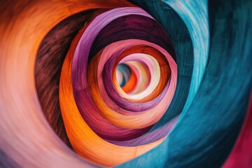 Wall Mural - Colorful Spiral Close Up