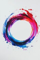 Wall Mural - Colorful Circle on White Background