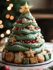 Canvas Print - Christmas Tree Made of Cookies