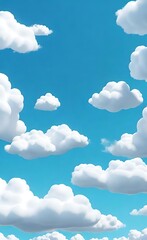 Wall Mural - blue sky with white cloud background, blue sky background with clouds