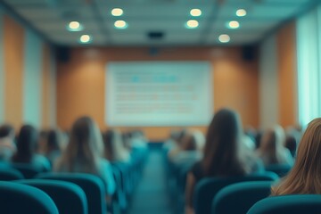 Wall Mural - Students Audience in Auditorium Seminar Room