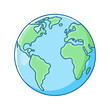 © Waliul - earth globe icon, earth globe vector illustration-simple illustration of earth globe, perfect for earth globe logos and themed design