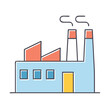 © Waliul - factory icon, factory vector illustration-simple illustration of factory, perfect for factory logos and themed design
