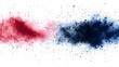 © PegawaiNegriStock - Abstract design featuring red and blue powder-like splashes on a white background.