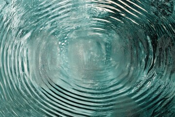 Wall Mural - Circular patterns and reflections on textured glass showing fingerprints and ripples