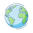 © Waliul - planet earth icon, planet earth vector illustration-simple illustration of planet earth, perfect for planet earth logos and themed design