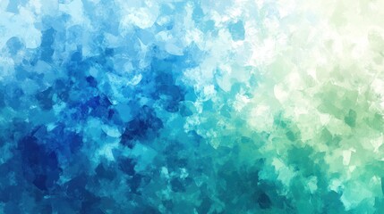 Abstract blue and green watercolor wash background.