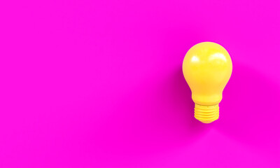 Fototapete - Yellow light bulb representing ideas