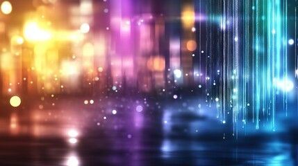 Wall Mural - neon led light abstract background, futuristic design