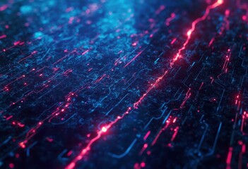 Aufkleber - Neon Circuit Board