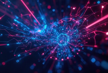 Poster - Neon Lights Abstract Background