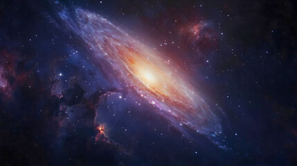 Wall Mural - andromeda is a large galaxy made up of billions and billions of stars and planets, as well as other 