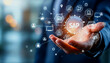 © REZAUL - Businessman Holding Holographic SAP System Interface