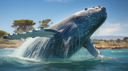 Poster - dolphin jumping out of water