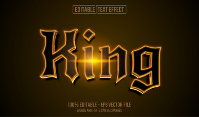 Wall Mural - king editable text effetc